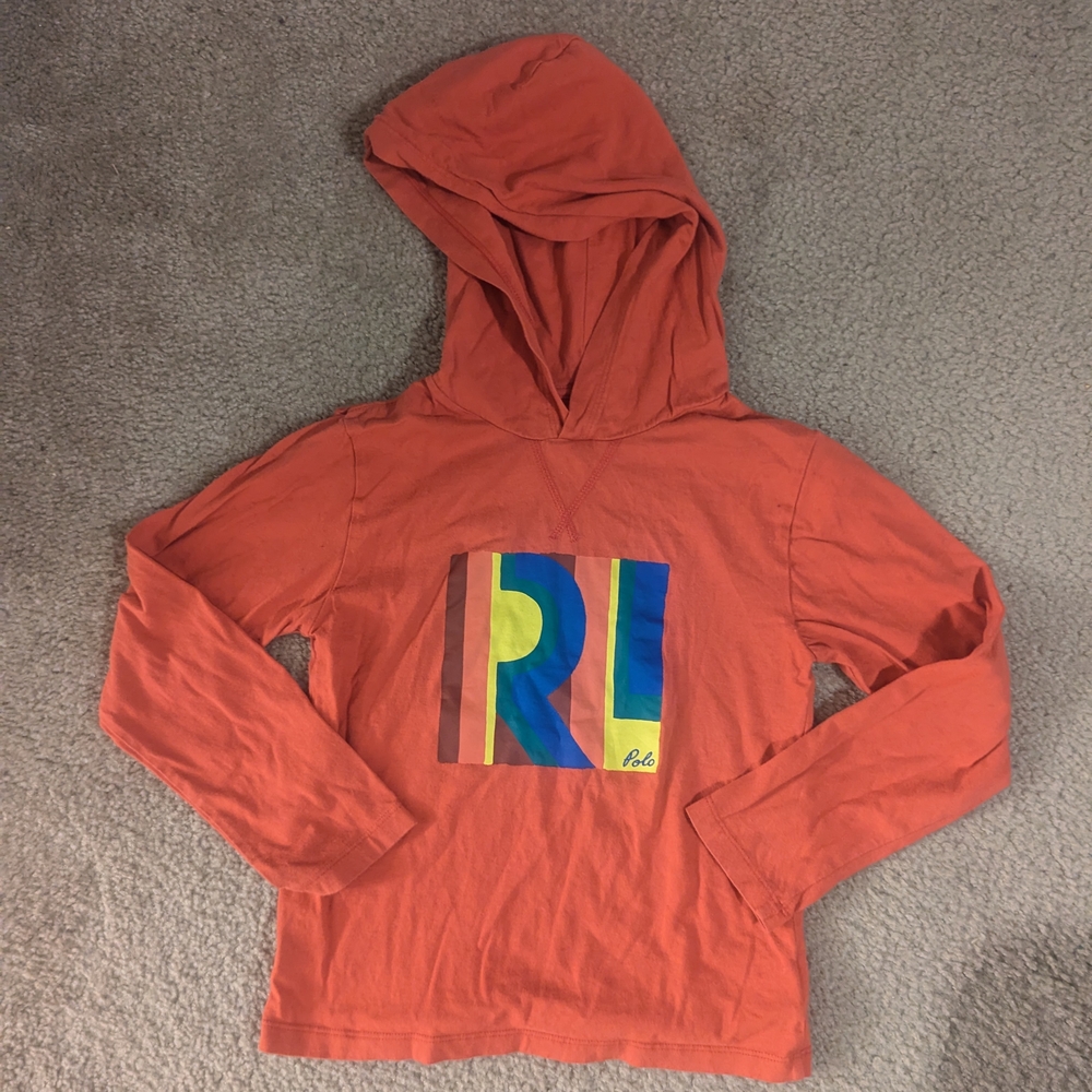 Colorful Graphic Hoodie Ralph Lauren Big Boys Size Small
